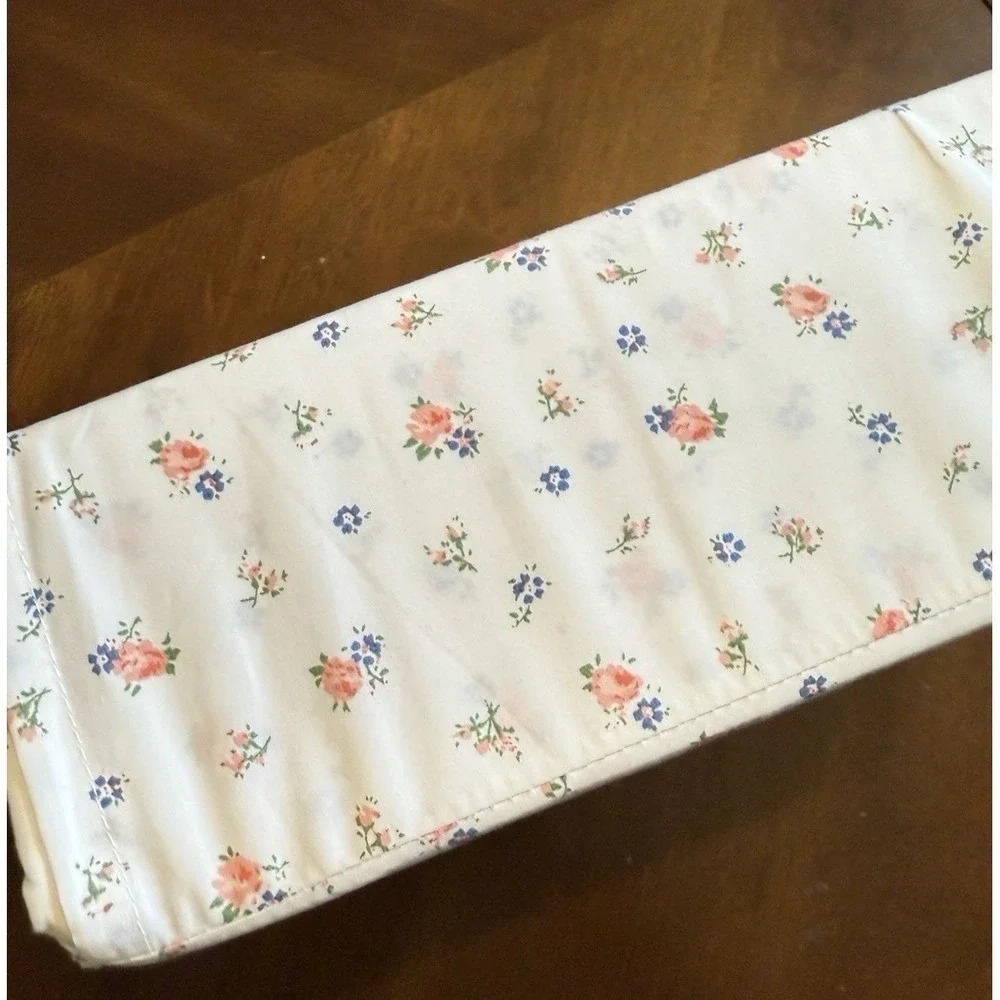 NEW Ralph Lauren 4PC Full Sheet Set Full White Floral Rose Cotton Cottagecore